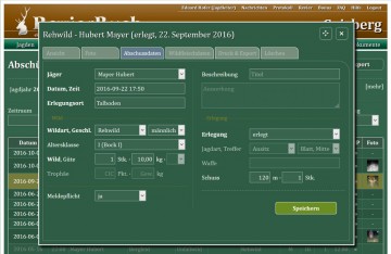 RevierBuch - Abschuss