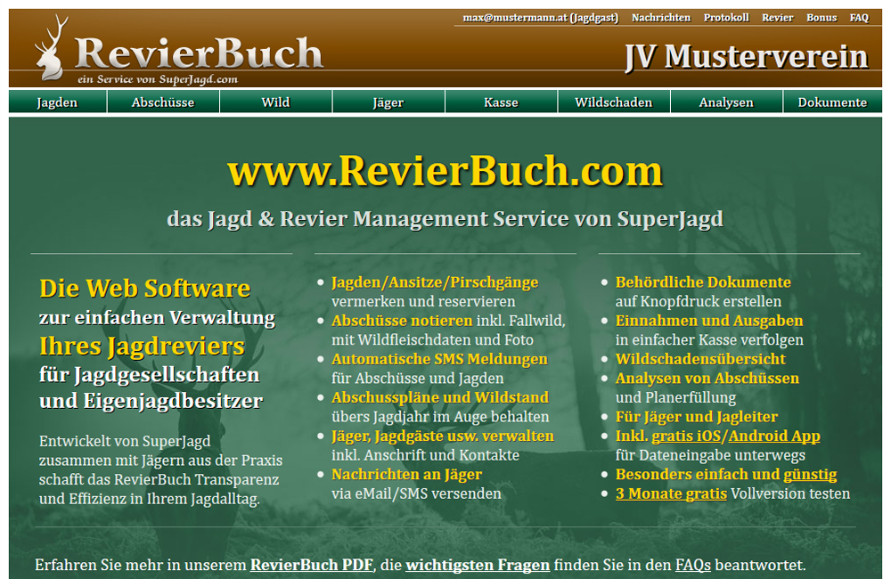 RevierBuch - Jagd & Revier Management Service