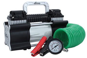 Slime® 2X Twin Cylinder 12 Volt Luftkompressor